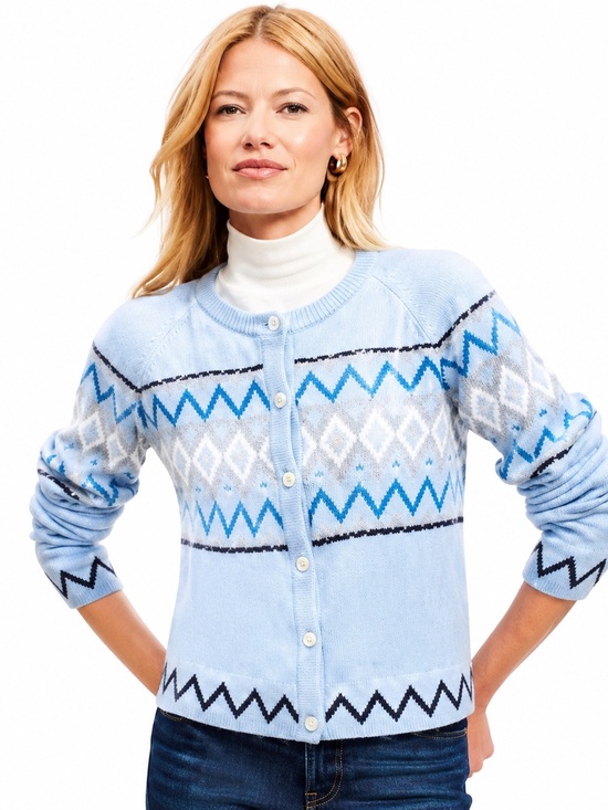 LOFT Sweaters - Loft Sequin Fair Isle Sweater Jacket